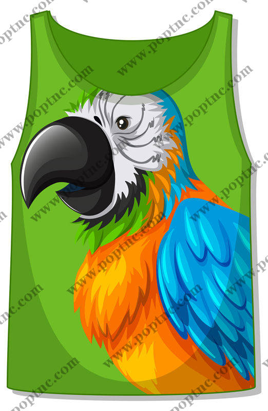 彩色鹦鹉裁片印花服装:时尚与自然的完美结合