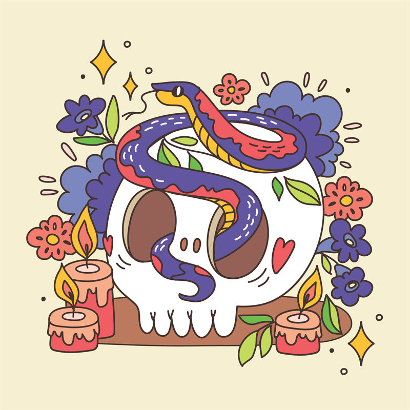 神秘蛇纹花型服装印花：独特设计与时尚搭配