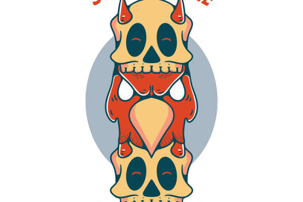 酷炫骷髅鹰纹服装印花设计，时尚潮流新选择