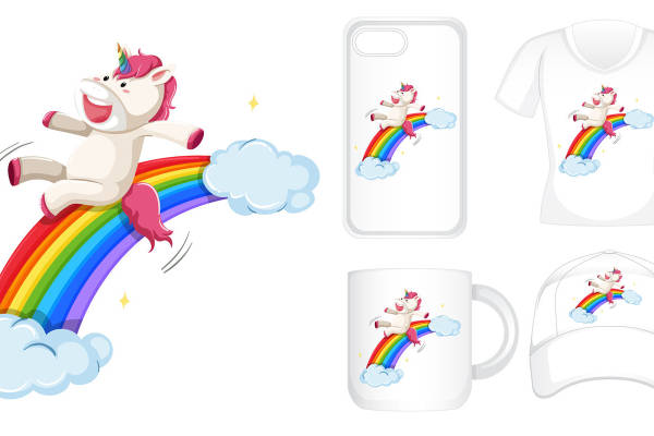 梦幻独角兽彩虹裁片印花：打造个性化的服装设计