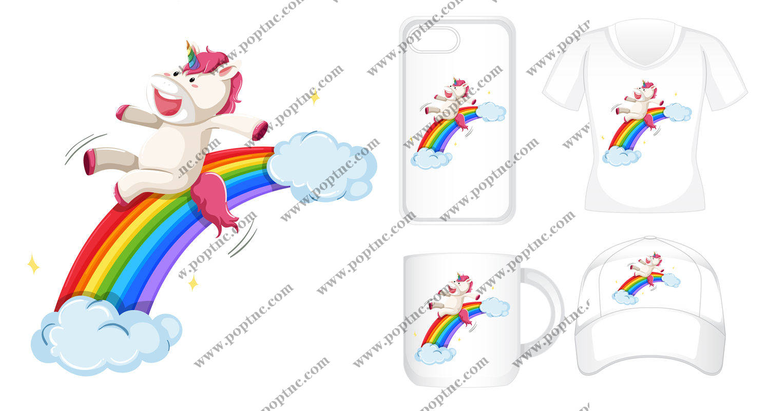 梦幻独角兽彩虹裁片印花:打造个性化的服装设计