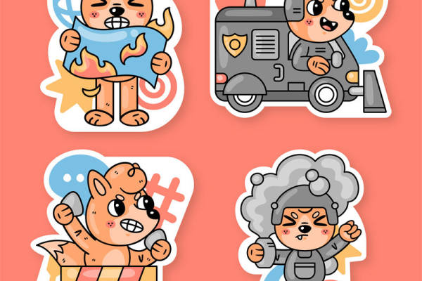 萌趣动物图案裁片印花，为你的服装增添趣味与个性