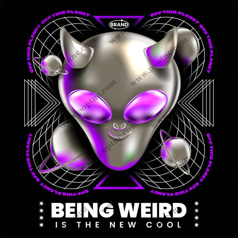 未来感金属纹理裁片印花:打造独特个性服装