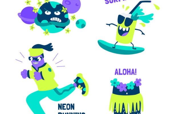 霓虹夏日风情：裁片印花服装印花设计