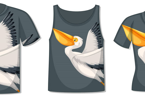 优雅飞鸟图案裁片印花,打造个性时尚服装