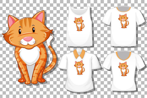 可爱猫咪裁片印花，打造个性时尚服装