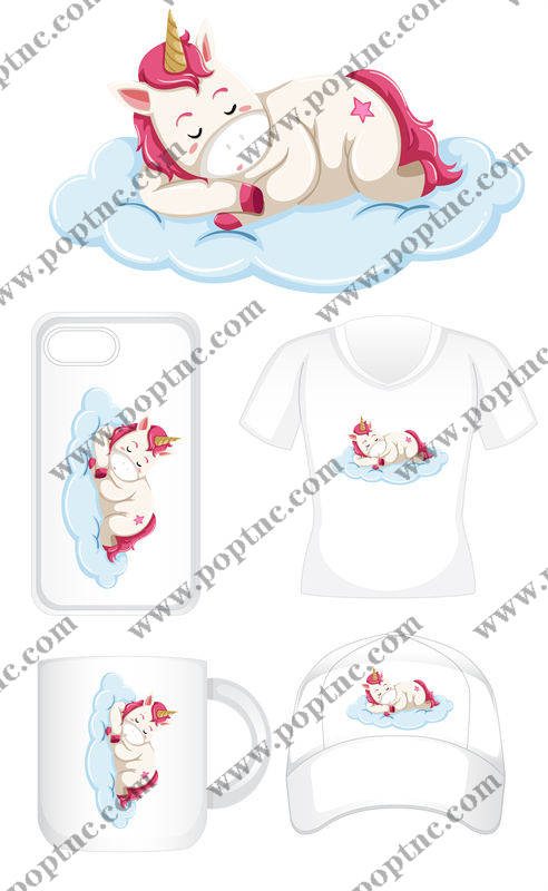 梦幻独角兽:可爱裁片印花服装设计