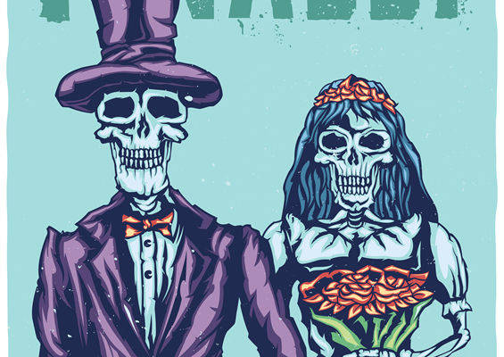 骷髅婚礼：复古浪漫裁片印花服装