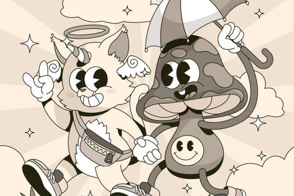 温馨可爱卡通动物图案裁片印花,打造时尚个性服装