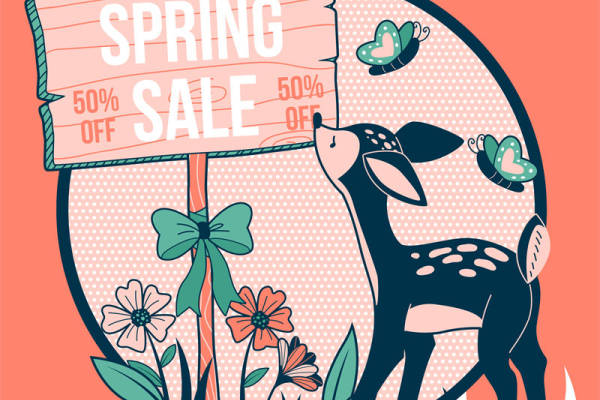 春日花语：50%折扣服装印花设计