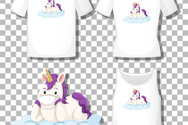 梦幻独角兽：可爱裁片印花服装设计