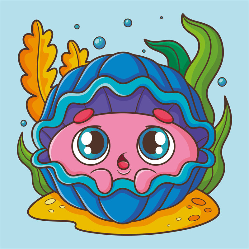 海洋生物主题裁片印花：可爱海星服装印花设计