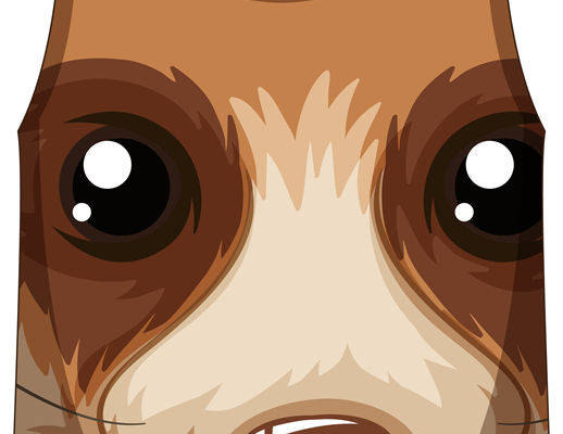 温馨萌宠印花：动物脸庞图案服装裁片印花