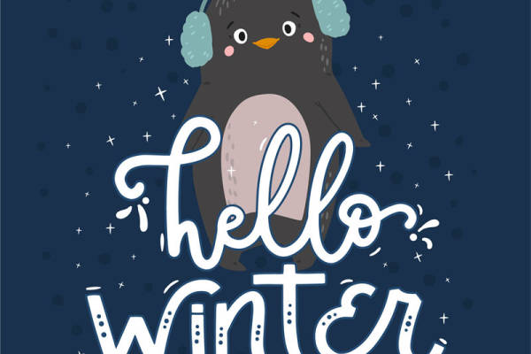 冬季温暖企鹅裁片印花服装