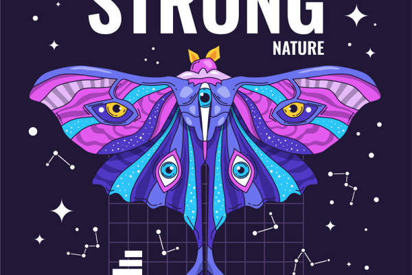 梦幻星空蛾翼印花服装：强韧自然，时尚与艺术的完美结合