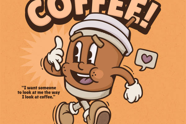 咖啡杯创意裁片印花,为你的服装增添趣味与活力