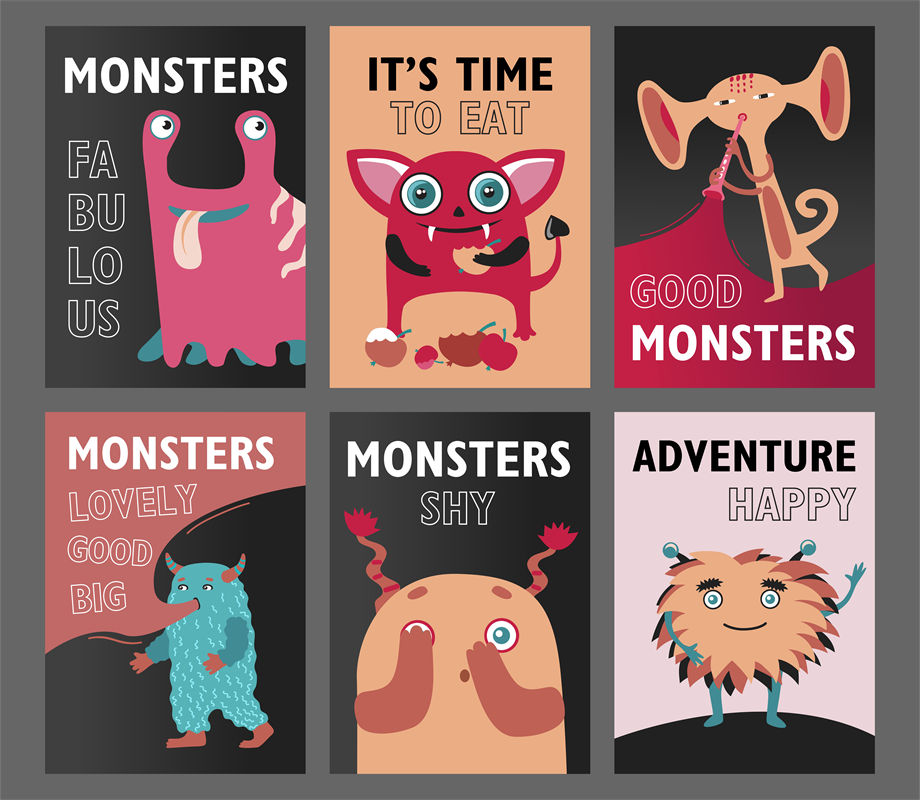 萌趣怪物裁片印花:为服装增添趣味与个性