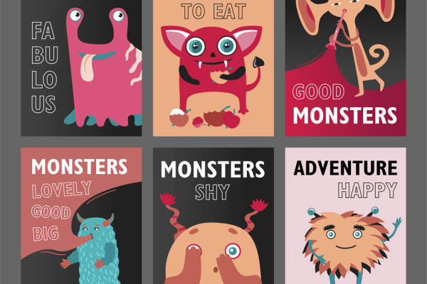 萌趣怪物裁片印花:为服装增添趣味与个性