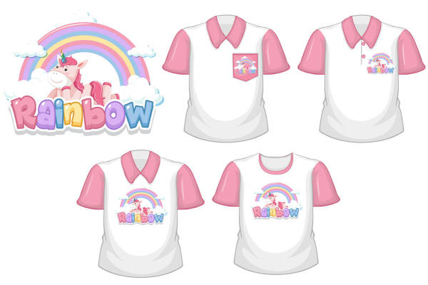 梦幻彩虹独角兽：可爱裁片印花服装设计