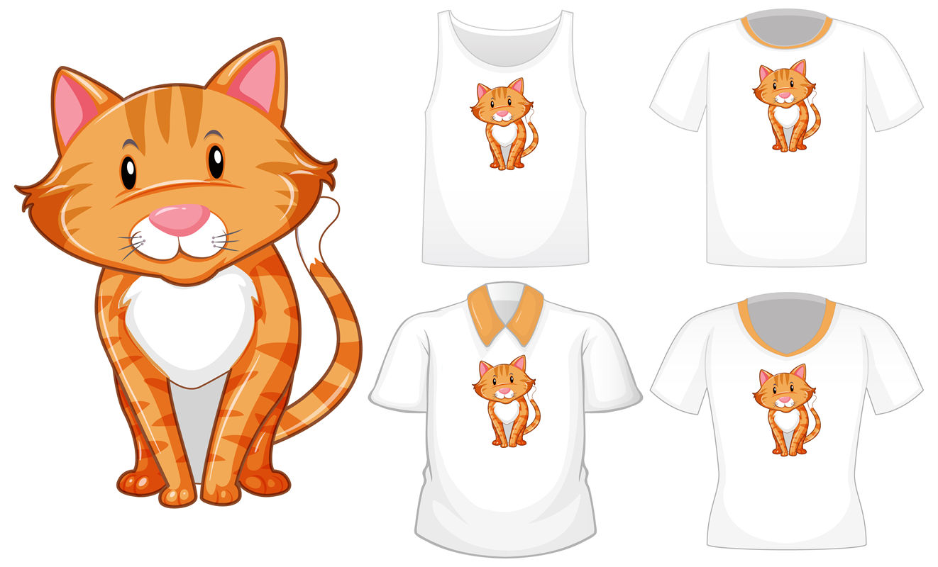 萌趣猫咪图案，轻松打造个性服装印花