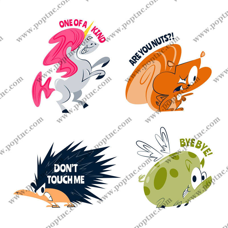 裁片印花:个性动物图案服装印花设计