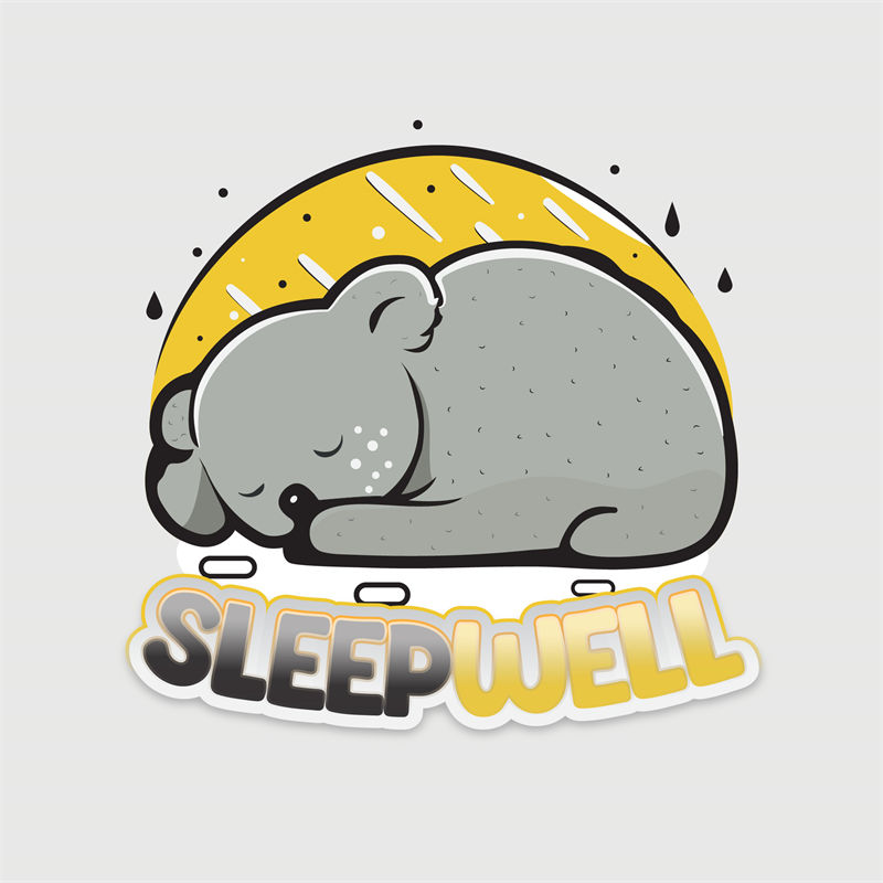 温馨睡眠系列：治愈系动物印花服装裁片