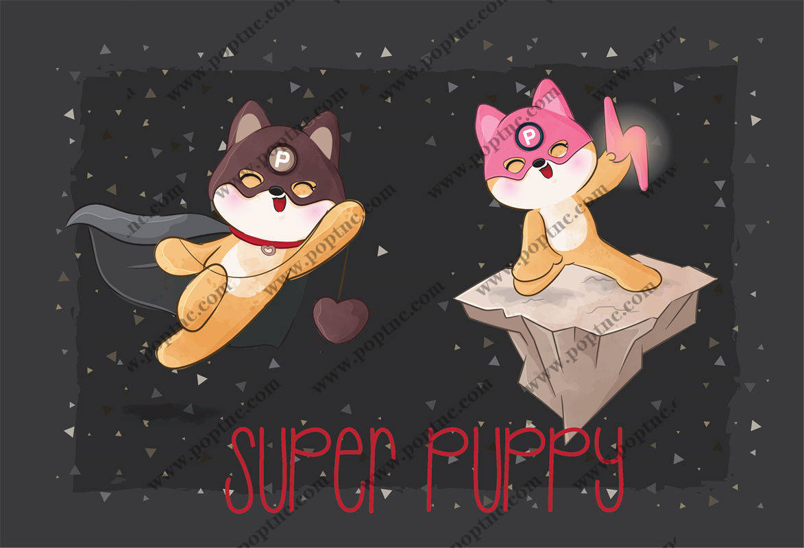 超萌动物英雄裁片印花服装:为你的时尚增添超级英雄元素