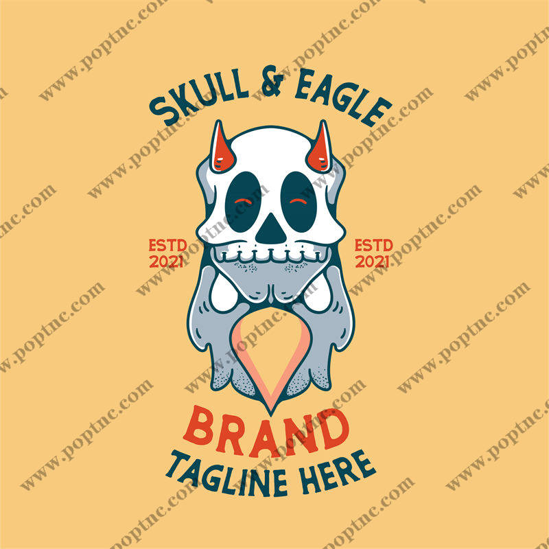 骷髅与鹰:独特裁片印花服装设计