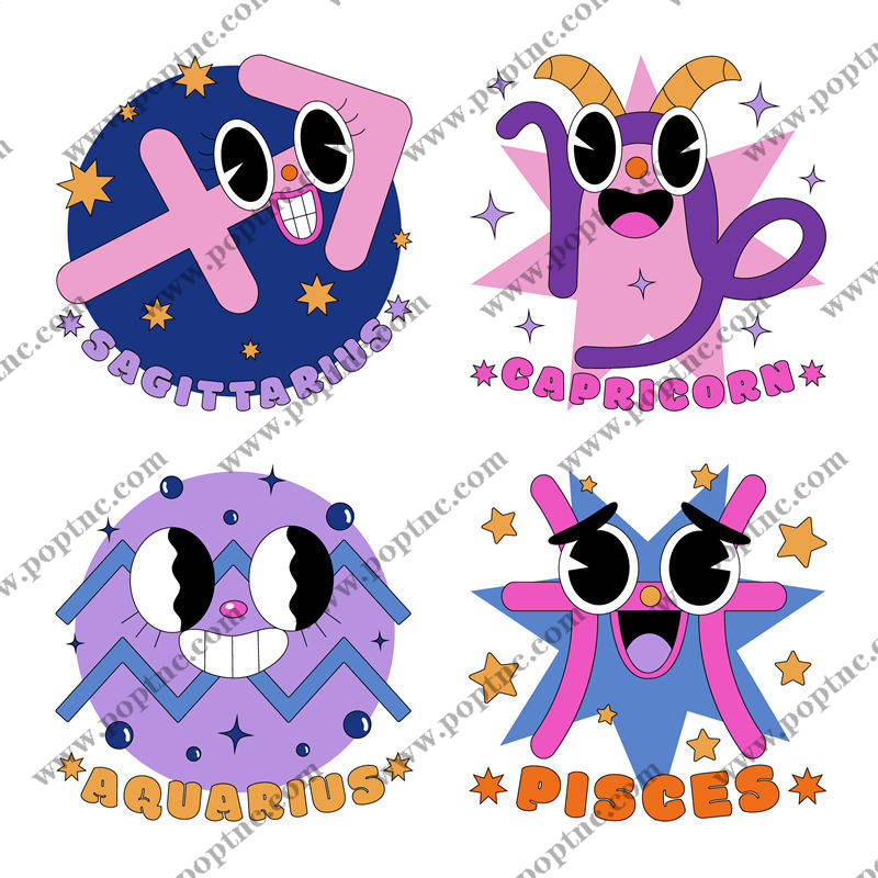 创意星座图案裁片印花:服装印花新风尚