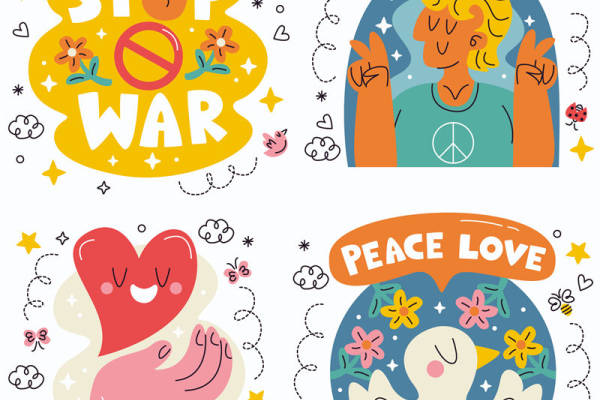 和平与爱：裁片印花服装设计，传递温馨与和谐