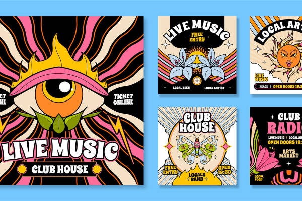 复古波普艺术风格裁片印花，打造独特服装设计