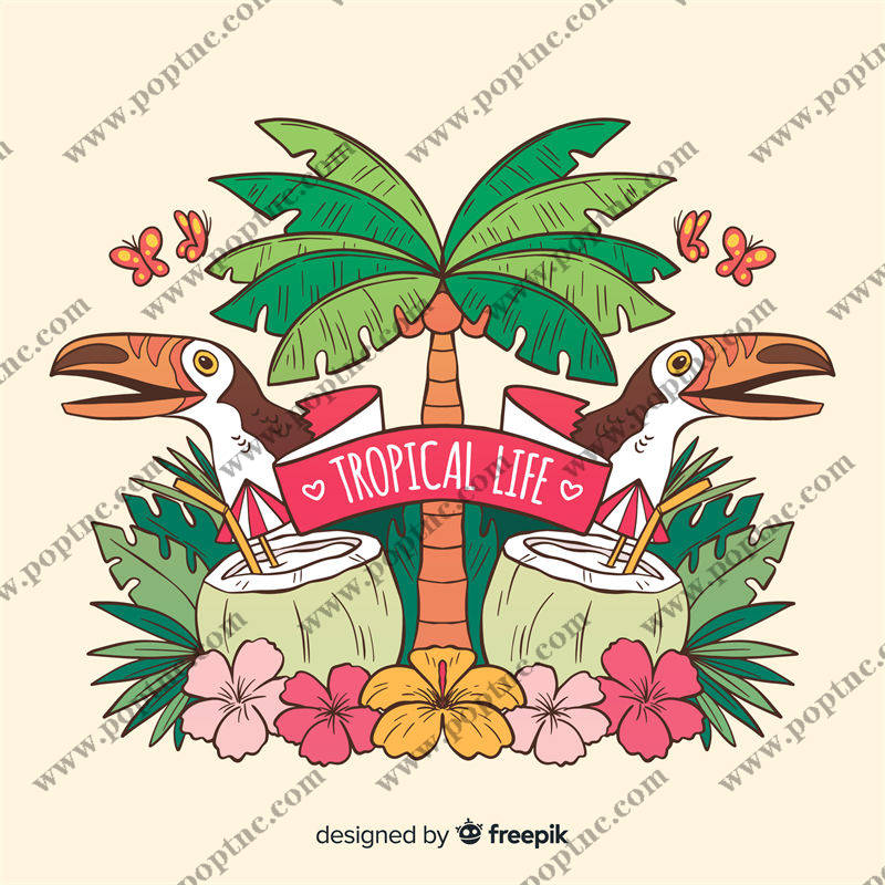 热带风情裁片印花:打造夏日风情服装