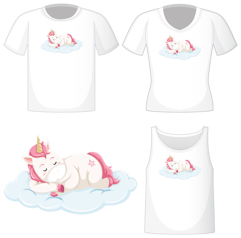 梦幻独角兽：可爱裁片印花设计，打造专属服装