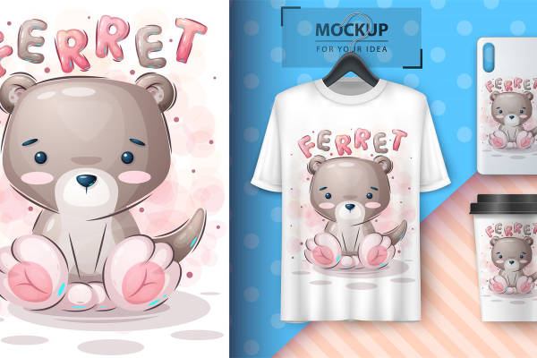 萌趣小动物图案裁片印花，打造个性时尚服装