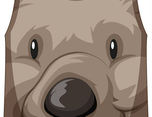 狼头图案裁片印花：酷炫动物风格服装印花