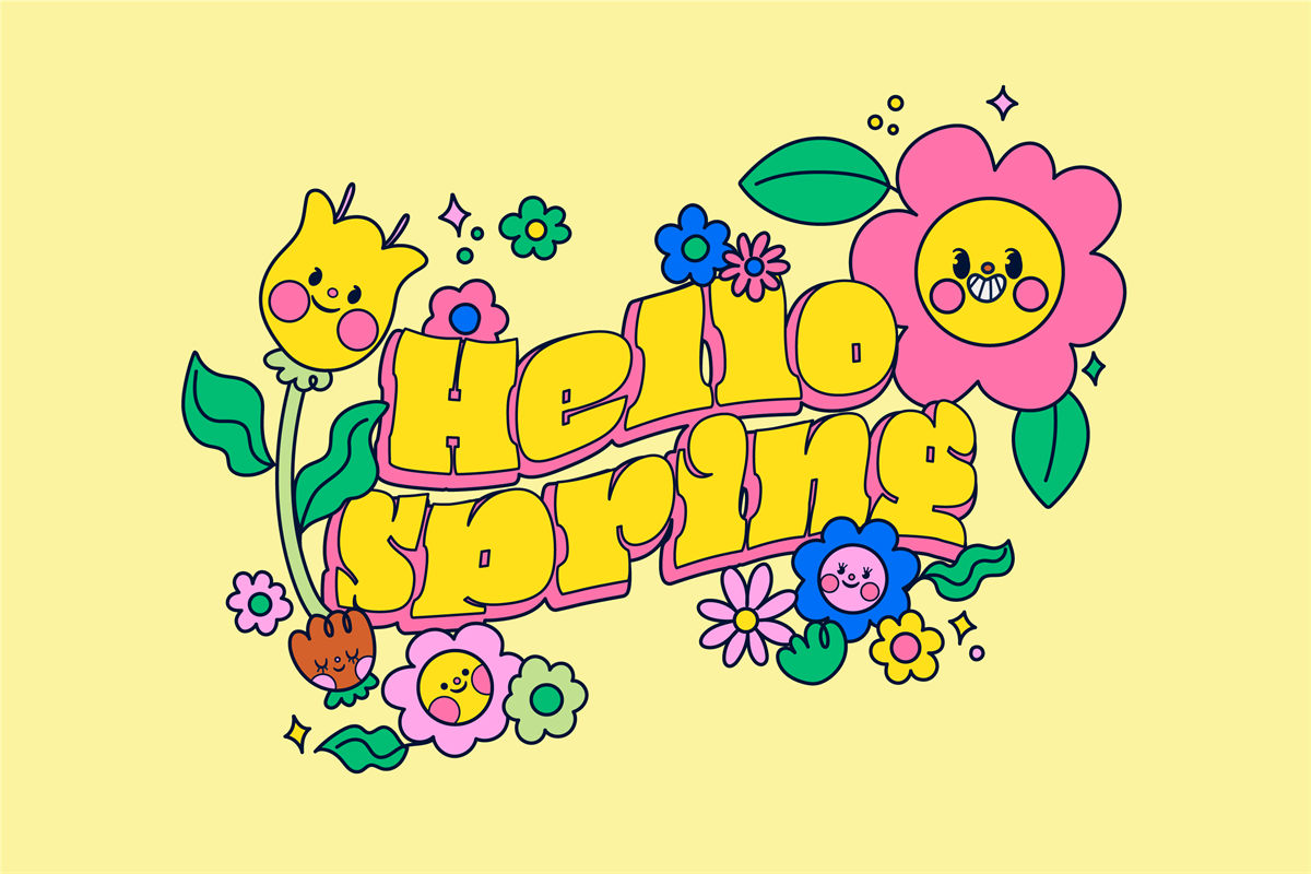 春日花语：裁片印花服装印花设计