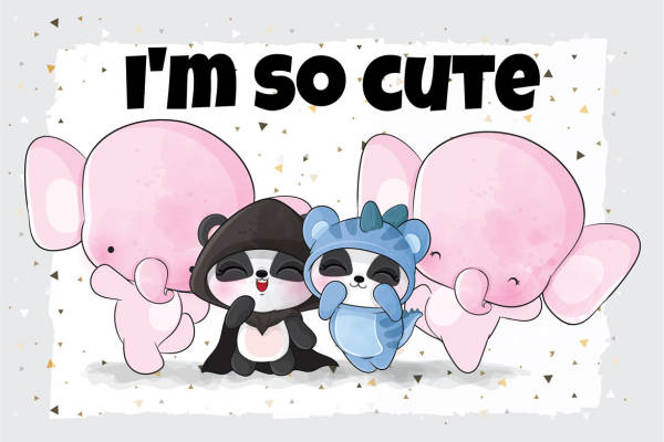 萌趣熊猫裁片印花：打造可爱服装的绝佳选择