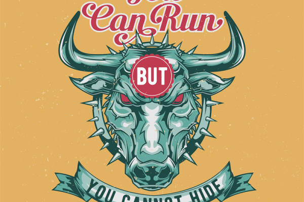 复古牛头图案服装印花设计，独特纹理与时尚结合