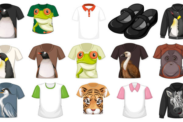 自然动物图案裁片印花，打造个性时尚服装