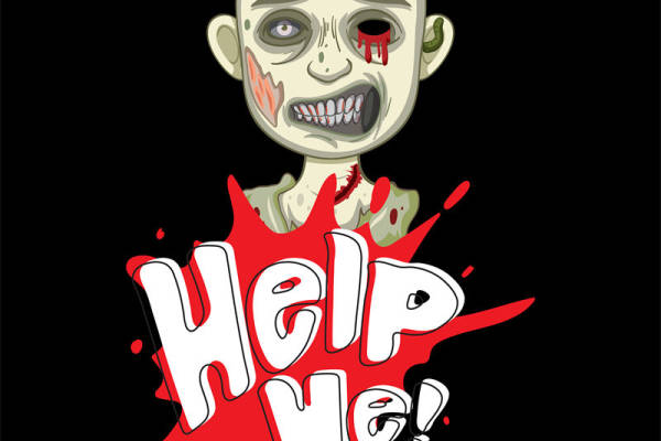 裁片印花:恐怖僵尸图案服装印花设计