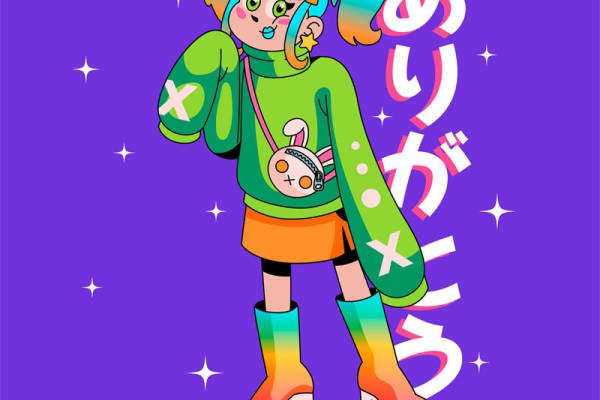 时尚潮流：霓虹色裁片印花服装印花设计