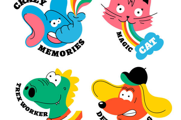 创意裁片印花:动物角色服装印花设计