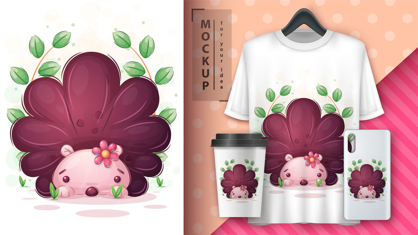 可爱萌宠与花型纹理的完美融合：服装印花设计