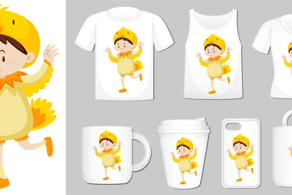 可爱小鸭子裁片印花：打造童趣服装印花