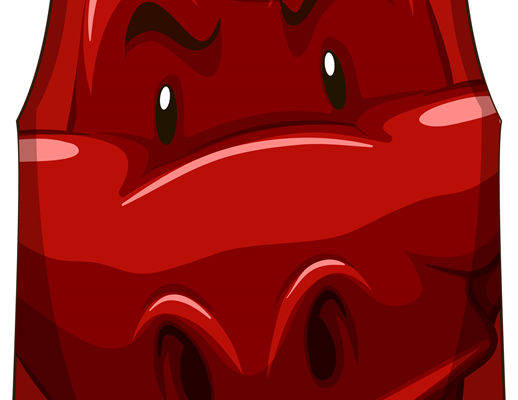 红色恐龙裁片印花：独特设计，适合各种服装印花