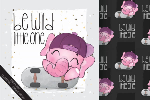 可爱小象裁片印花：为你的服装增添趣味与个性