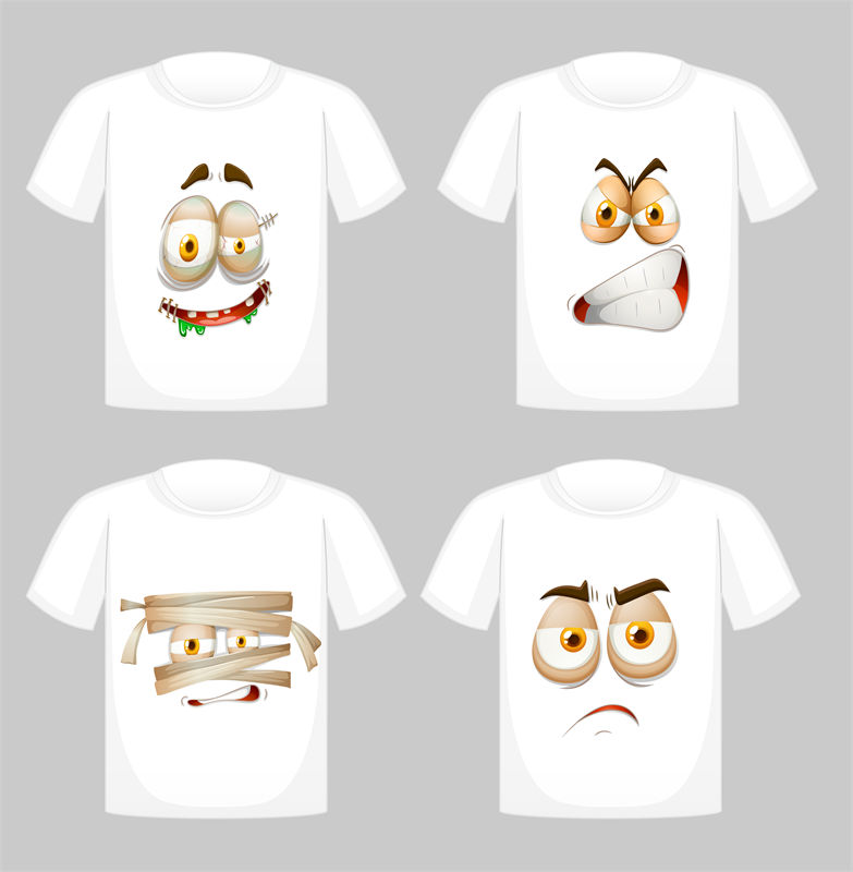 裁片印花服装:个性表情设计,适合各种场合