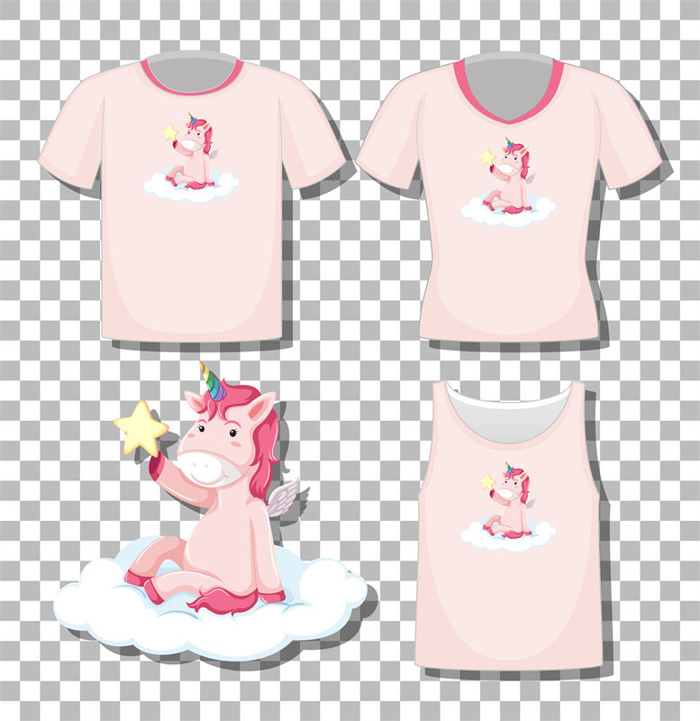 梦幻独角兽：可爱裁片印花服装设计