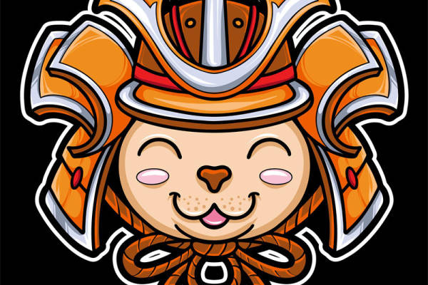 可爱卡通狮子头盔裁片印花服装设计