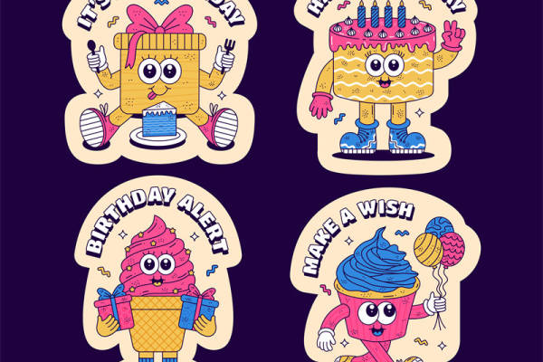 生日蛋糕主题裁片印花：创意服装印花设计